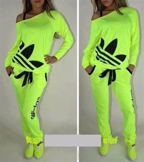 neon adidas anzug damen